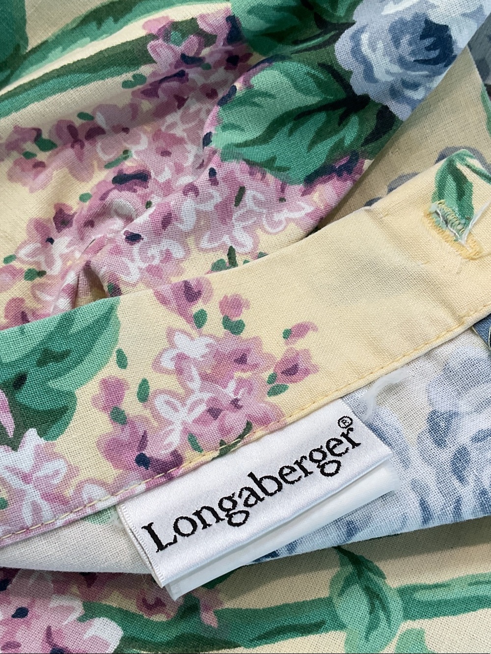 🦋 Longaberger cotton shower curtain